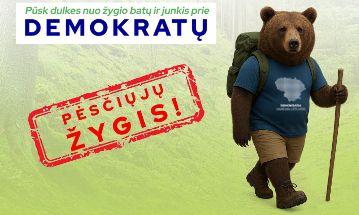 Pirmasis demokratų bendruomenės pėsčiųjų žygis jau spalio 18 dieną!